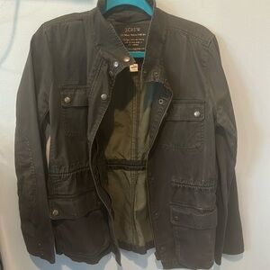 J. Crew Gray/Olive Utility Jacket Size Medium
